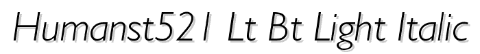 Humanst521 Lt BT Light Italic font